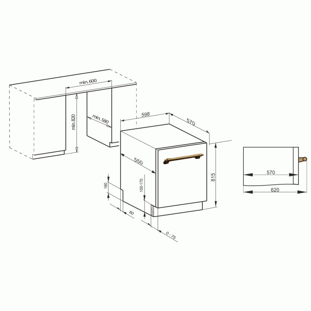 Превью картинка Посудомоечная машина 60см встраиваемая Kaiser S60 U 88 XL Em #5