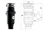 Превью картинка Измельчитель пищевых отходов BoneCrusher 910 AS-Slim Line+установочный комплект #3