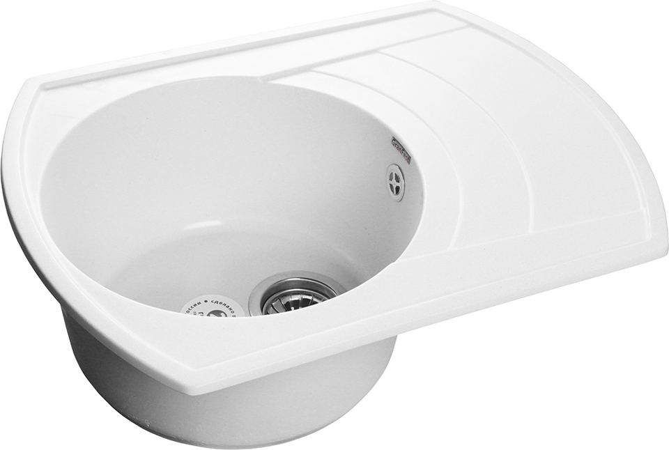 Фото Мраморная мойка GranFest RONDO 650L Иней