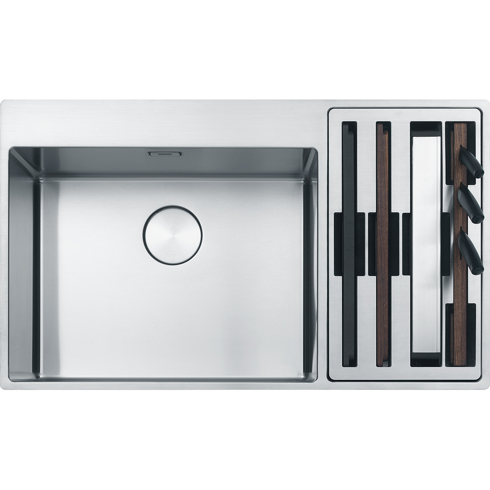 Фото Металлическая мойка Franke Box Center BWX 220-54-27 TL аксессуары справа