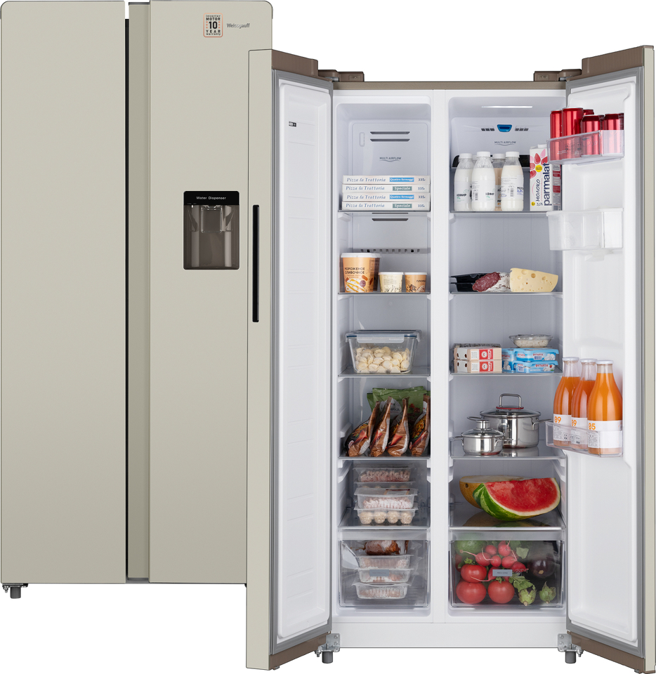 Фото  Холодильник side by side Weissgauff WSBS 600 Be NoFrost Inverter Water Dispenser