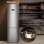 Превью картинка Холодильник с нижней морозилкой Weissgauff WRK 2010 D Inverter NoFrost Inox #3