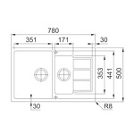 Превью картинка Гранитная мойка Franke SIRIUS S2D 651-78 белый #2