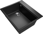 Превью картинка Гранитная мойка Rivelato TESORO 605-L 1-чаш 600*510 antracite #2