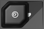 Превью картинка Кварцевая мойка Rivelato LOCUS 75 1-чаш 750*500 nero #1