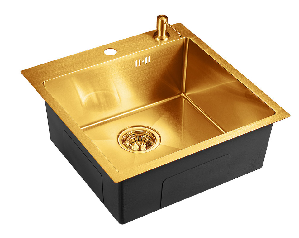 Фото Металлическая мойка EMAR EMB-117A PVD Nano Golden