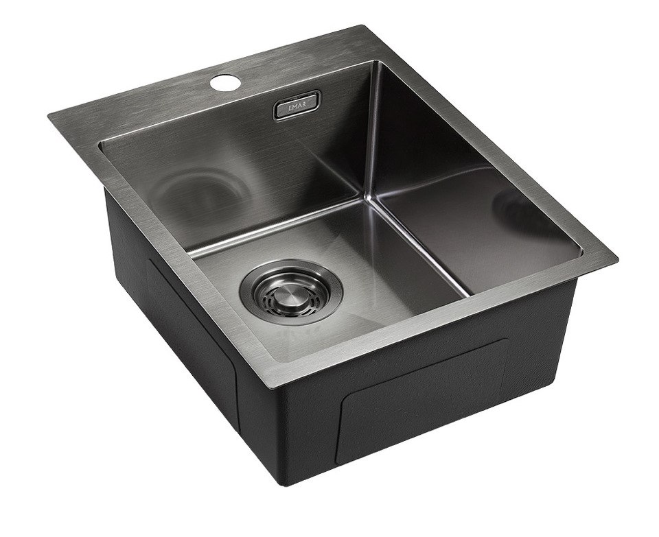 Фото Металлическая мойка EMAR EMB-128A PVD Nano Dark