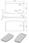 Превью картинка Rivelato Доска для мойки AL_V3 300*550*39 мм с лого бук массивAL_V3 #2