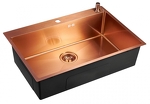 Превью картинка Металлическая мойка EMAR EMB-125A PVD Nano Coppery #1