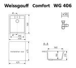 Превью картинка Мраморная мойка Weissgauff WG 406310 Comfort Cold Grey #2