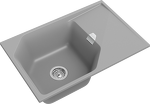 Превью картинка Кварцевая мойка Rivelato LOCUS 75 1-чаш 750*500 grigio metallizzato #2