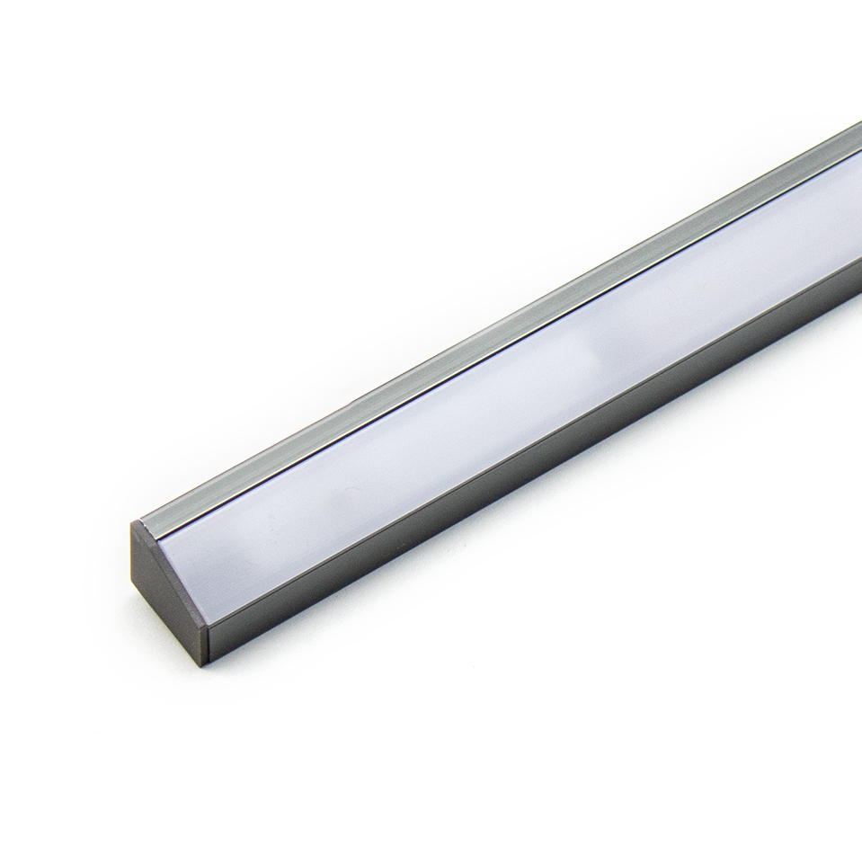 Фото DLIGHT Светодиодный светильник COR без выключателя, кабель СПРАВА, 9.6 W/м, холодный, антрацит