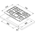 Превью картинка Газовая варочная панель Franke FHSM 755 4G DC XS C #2