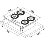 Превью картинка Газовая варочная панель Franke FHMF 604 4G C BK #2