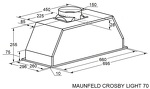 Превью картинка Полновстраиваемая вытяжка Maunfeld Crosby Light 70 нержавеющая сталь #2