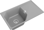 Превью картинка Кварцевая мойка Rivelato LOCUS 85 1-чаш 850*500 grigio metallizzato #2