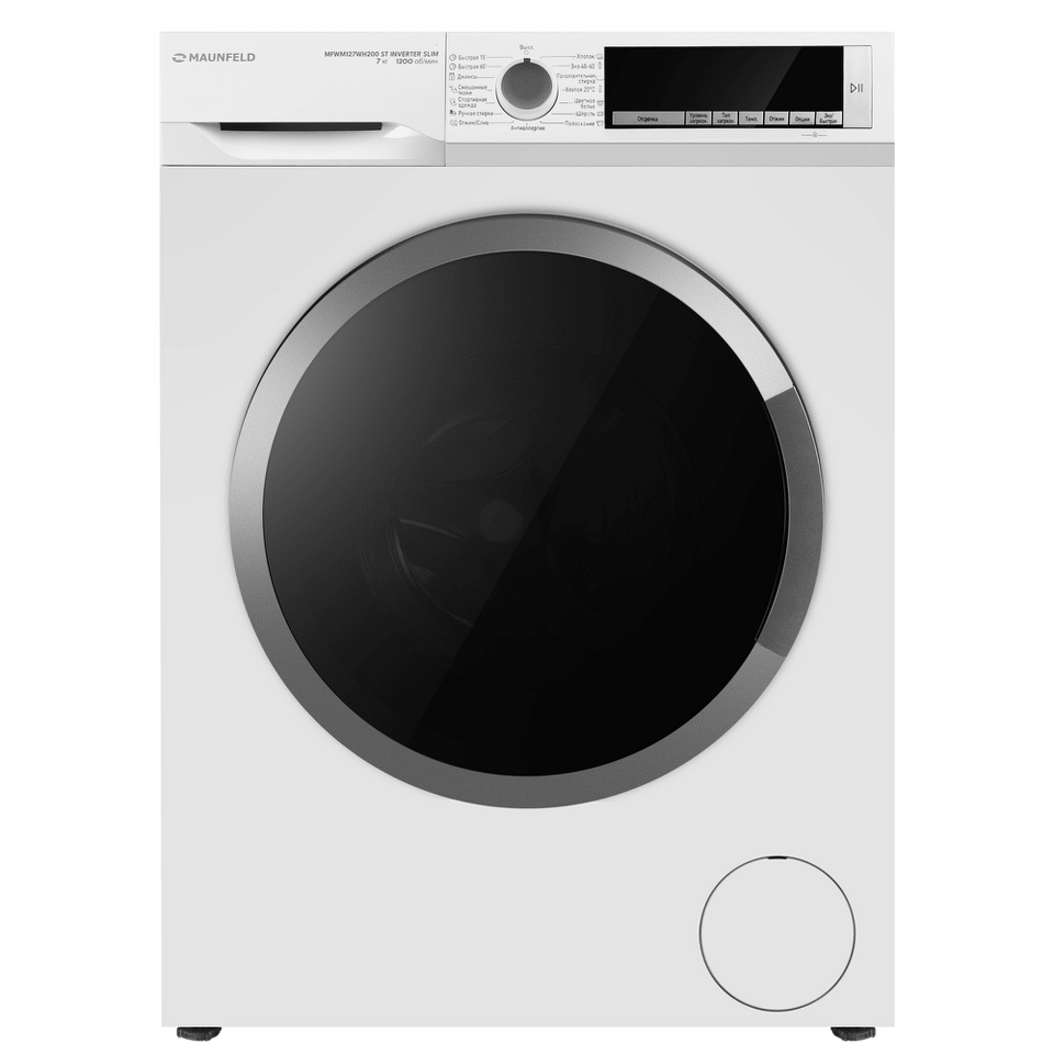 Фото Стиральная машина с фронтальной загрузкой Maunfeld MFWM127WH200 ST INVERTER SLIM