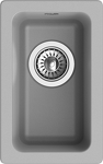 Превью картинка Кварцевая мойка Rivelato BERKANA 25 подст.монтаж 1-чаш 305*455 grigio metallizzato #1