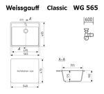 Превью картинка Гранитная мойка Weissgauff WG 56501 Classic White #2