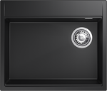 Превью картинка Гранитная мойка Rivelato TESORO 605-R 1-чаш 600*510 nero #1