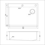 Превью картинка Металлическая мойка EMAR EMB-660(TOP) PVD Dark #5