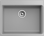 Превью картинка Кварцевая мойка Rivelato AXEL 60 1-чаша 630*520мм grigio metallizzato #1