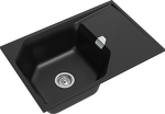 Превью картинка Кварцевая мойка Rivelato LOCUS 75 1-чаш 750*500 nero #2