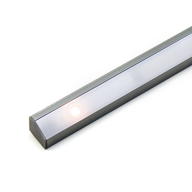 Картинка DLIGHT Светодиодный светильник COR MASTER с сенсорным выключателем СПРАВА, 9.6 W/м, холодный, антрацит