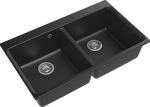 Превью картинка Кварцевая мойка Rivelato AXEL 90-2D 2-чаши 870*520мм antracite #2