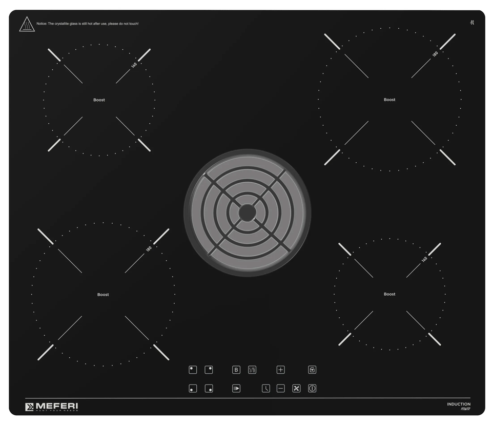 Фото Индукционная варочная панель Meferi XSMART60BK POWER