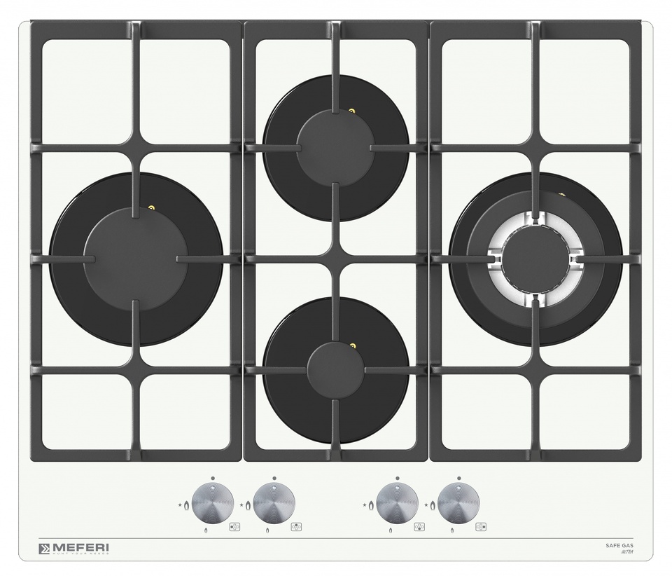 Фото Газовая варочная панель Meferi MGH604WH GLASS ULTRA