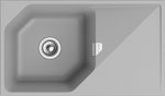 Превью картинка Кварцевая мойка Rivelato LOCUS 85 1-чаш 850*500 grigio metallizzato #1
