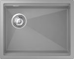Превью картинка Гранитная мойка Rivelato LINO 554-L 1-чаш 550*440 grigio metallizzato #1